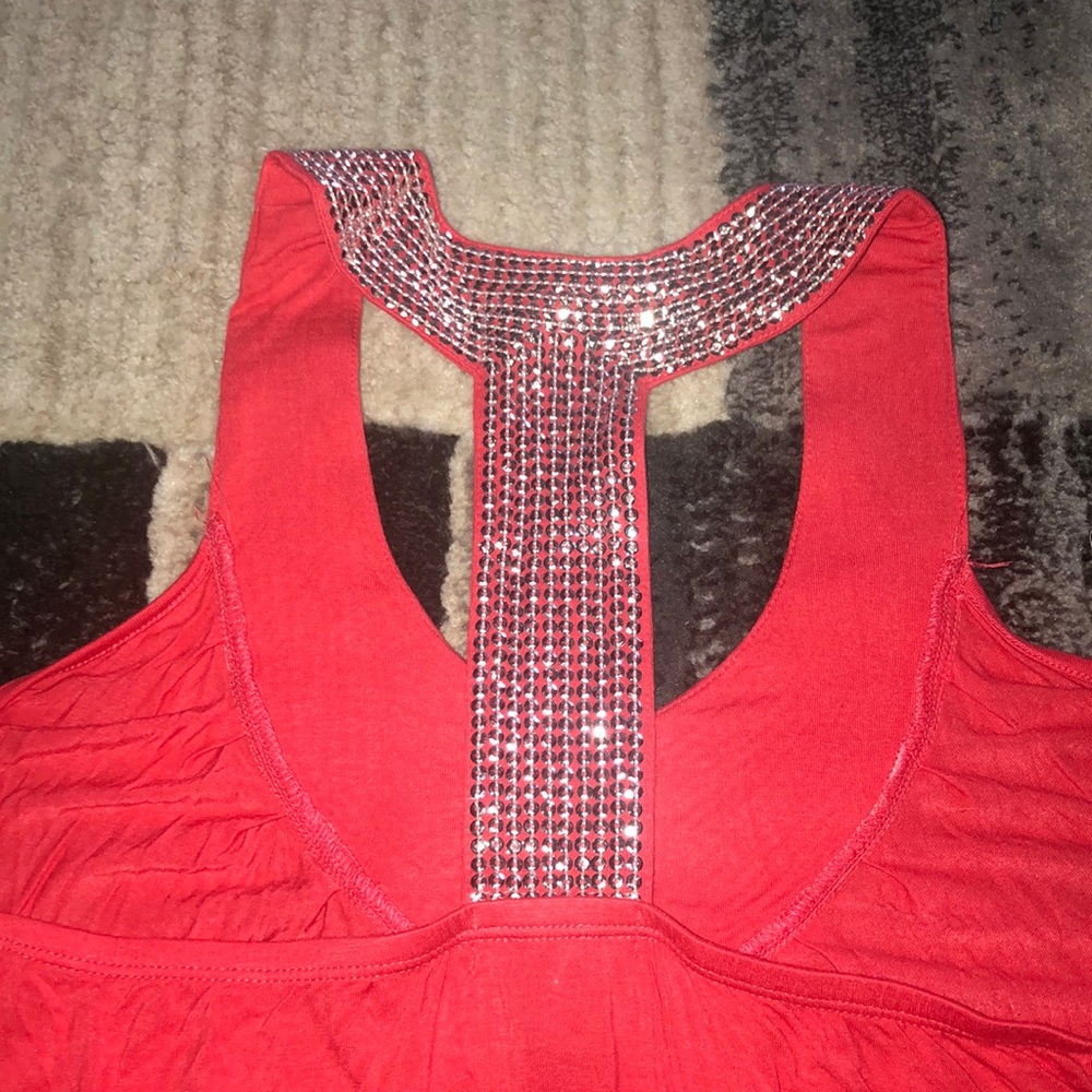 Sequined Razorback Tank - Picture 3 of 3